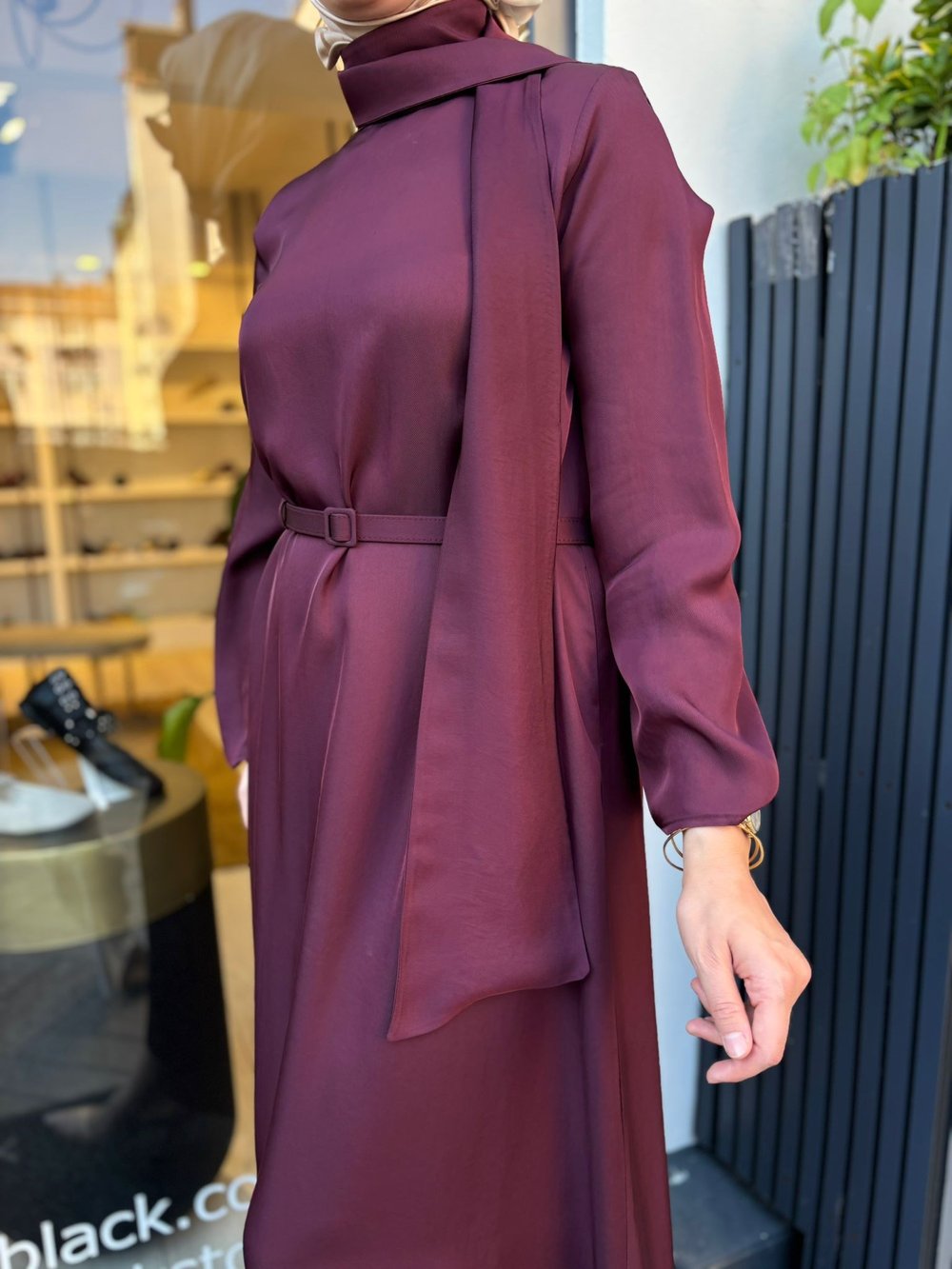 TD4421 Marly Kadın Elbise Bordo