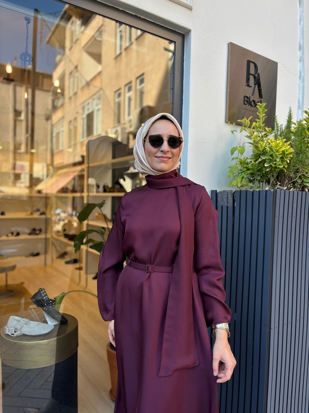 TD4421 Marly Kadın Elbise Bordo