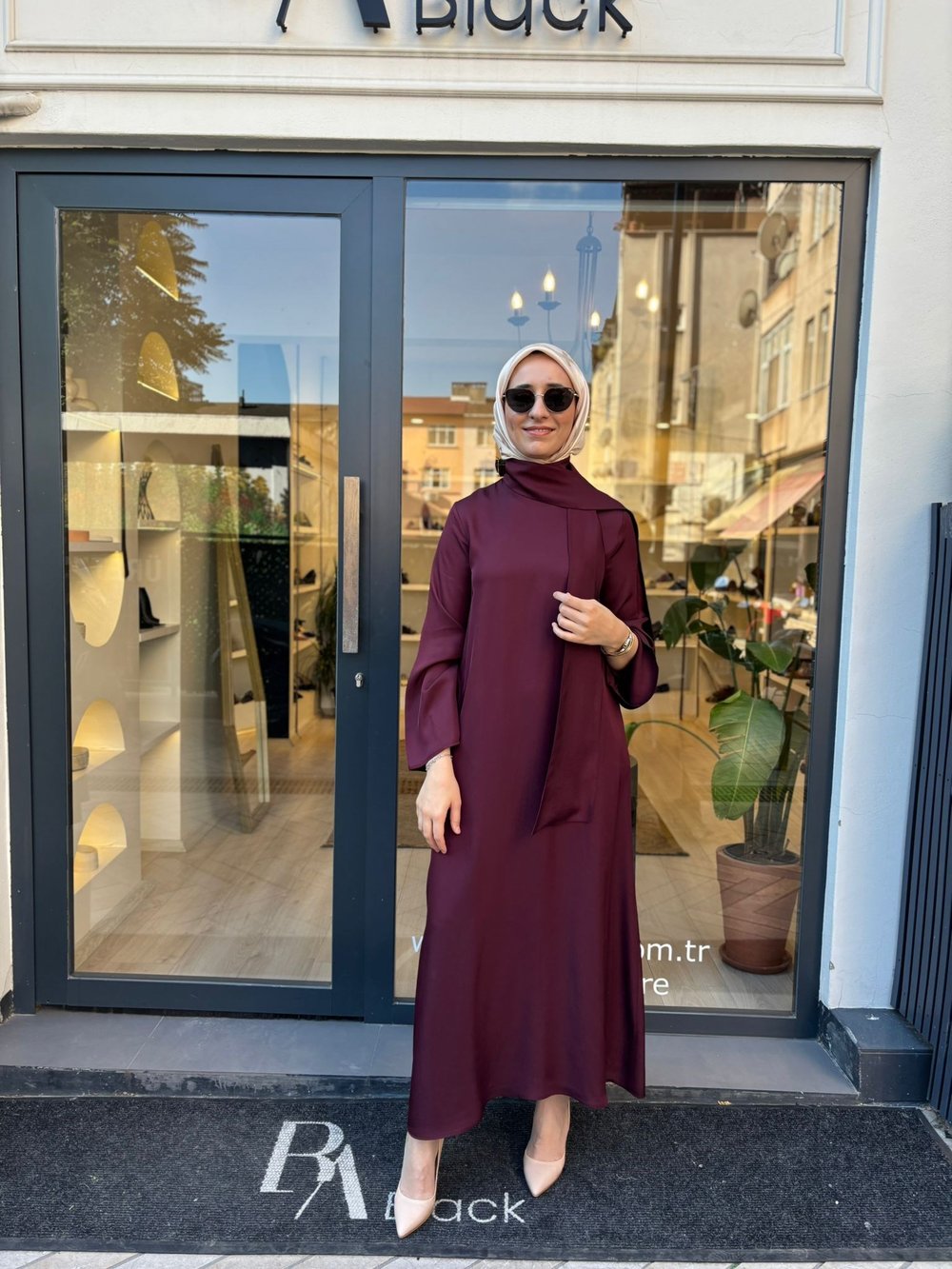 TD4421 Marly Kadın Elbise Bordo
