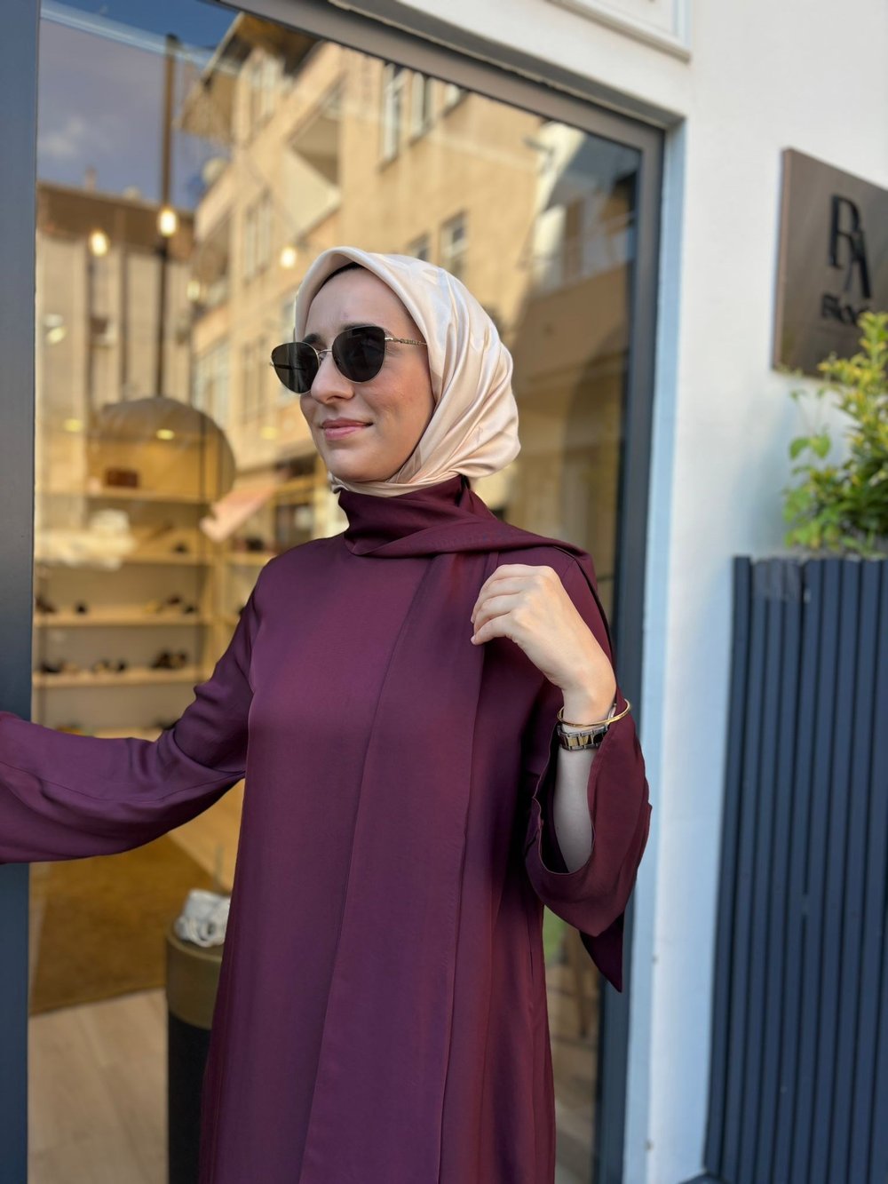 TD4421 Marly Kadın Elbise Bordo