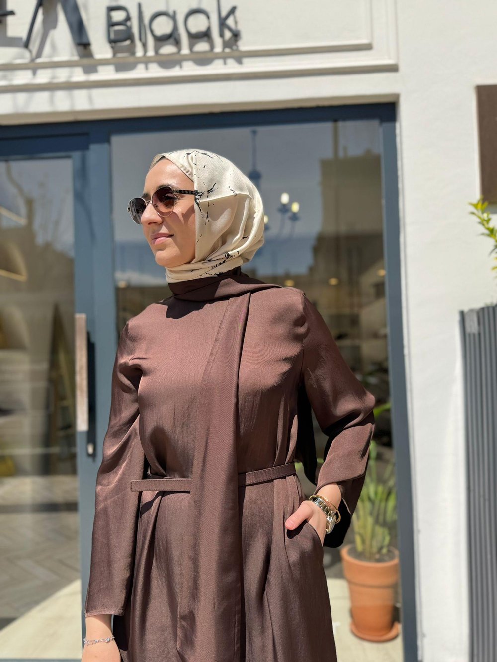 TD4421 Marly Kadın Elbise Kahve