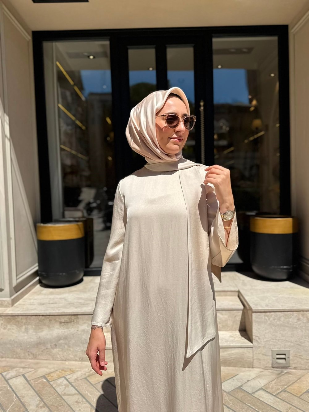 TD4421 Marly Kadın Elbise Vanilya