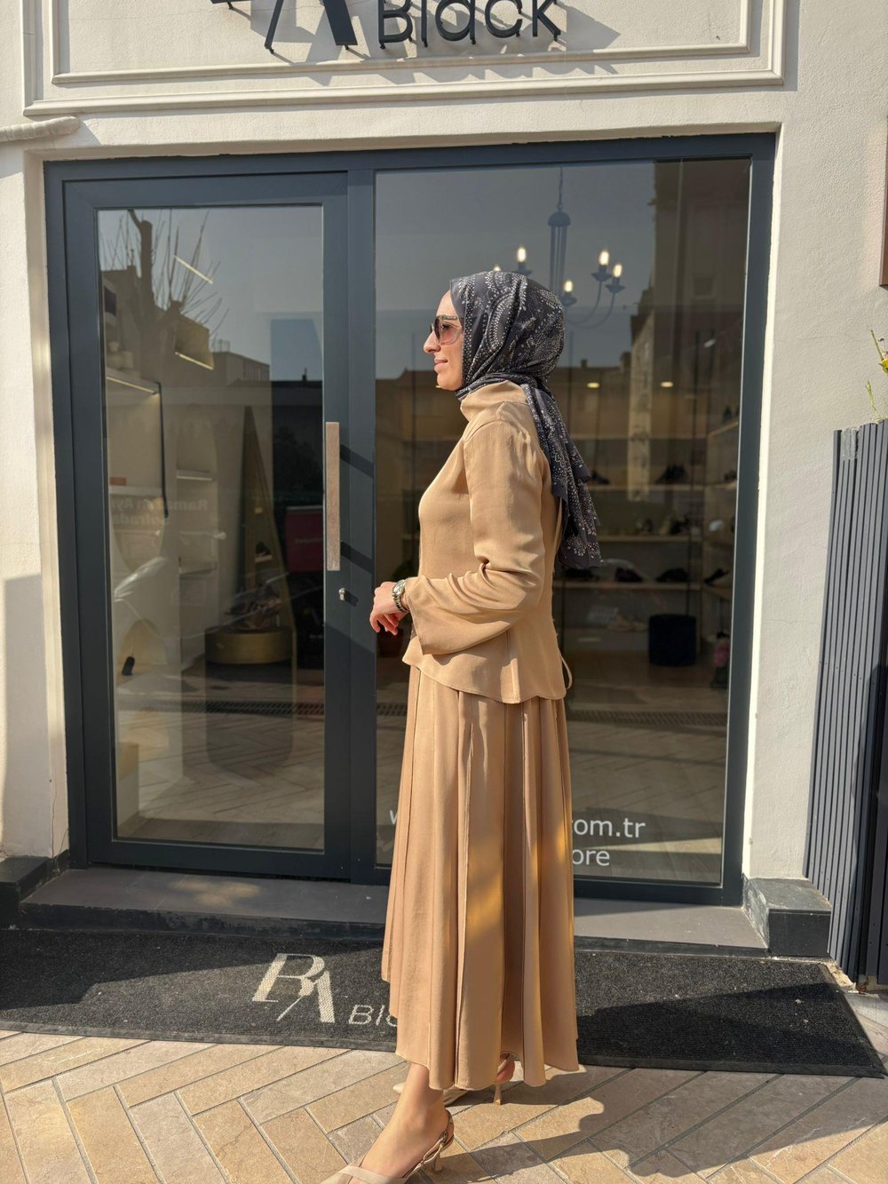 TD4643 Lima Parça Detaylı Kadın Takım Camel