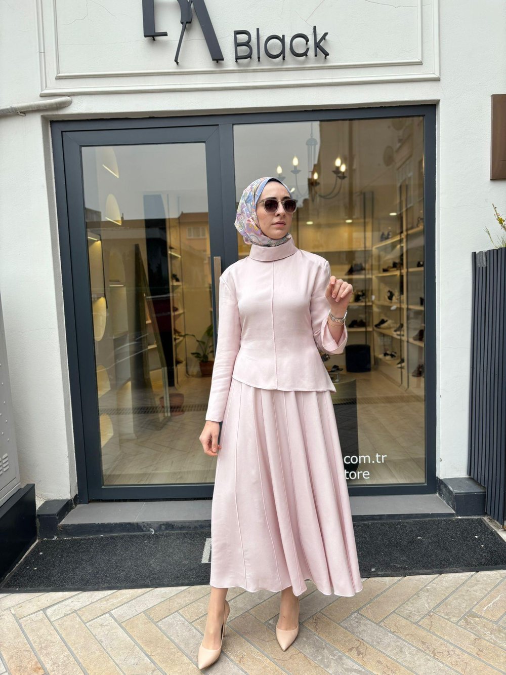 TD4643 Lima Parça Detaylı Kadın Takım Pudra Pembe
