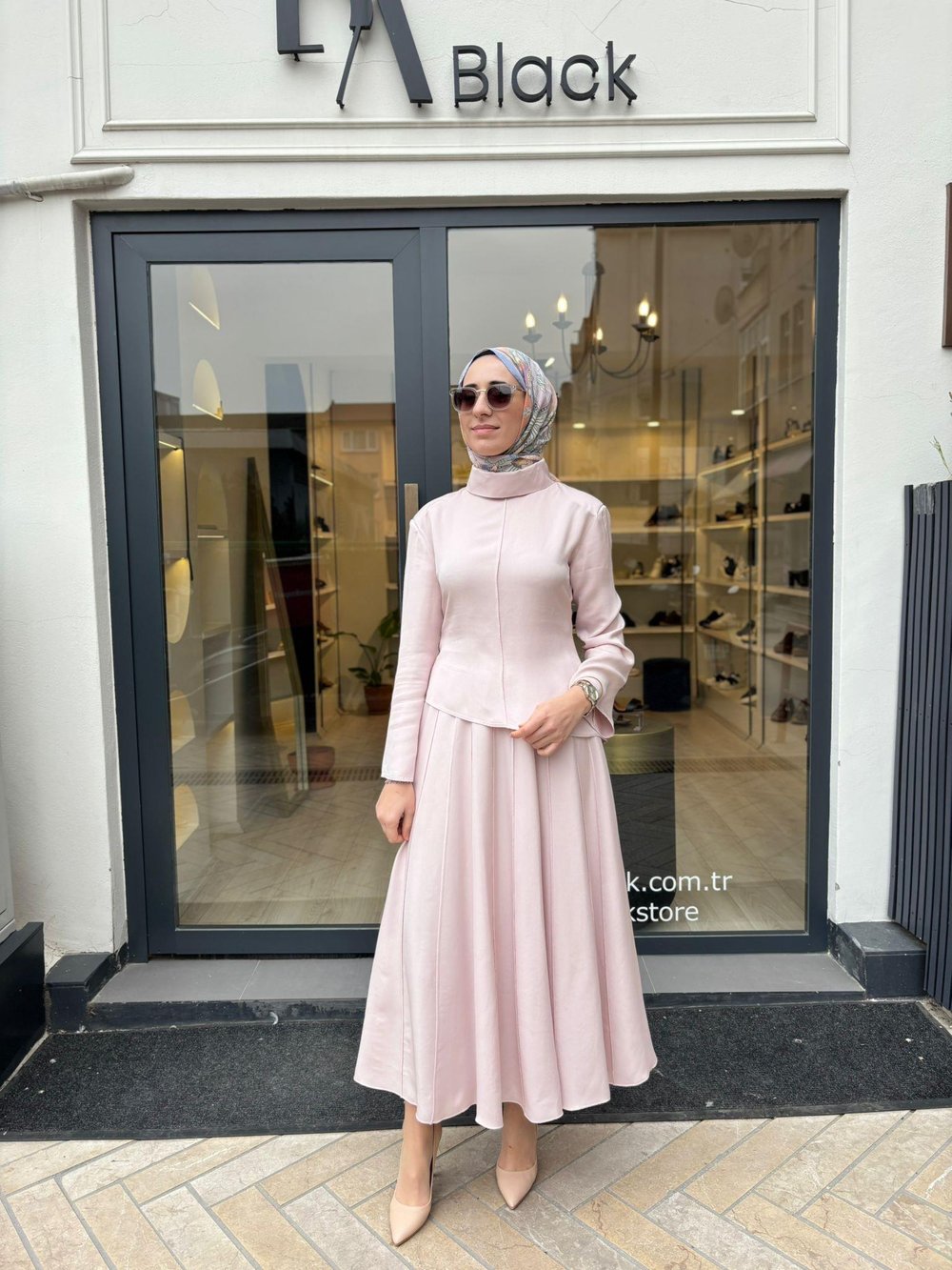 TD4643 Lima Parça Detaylı Kadın Takım Pudra Pembe
