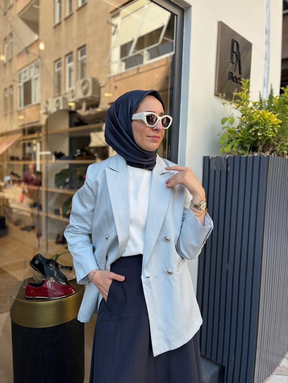 TD5012 Diva Kadın Ceket Bebek Mavi