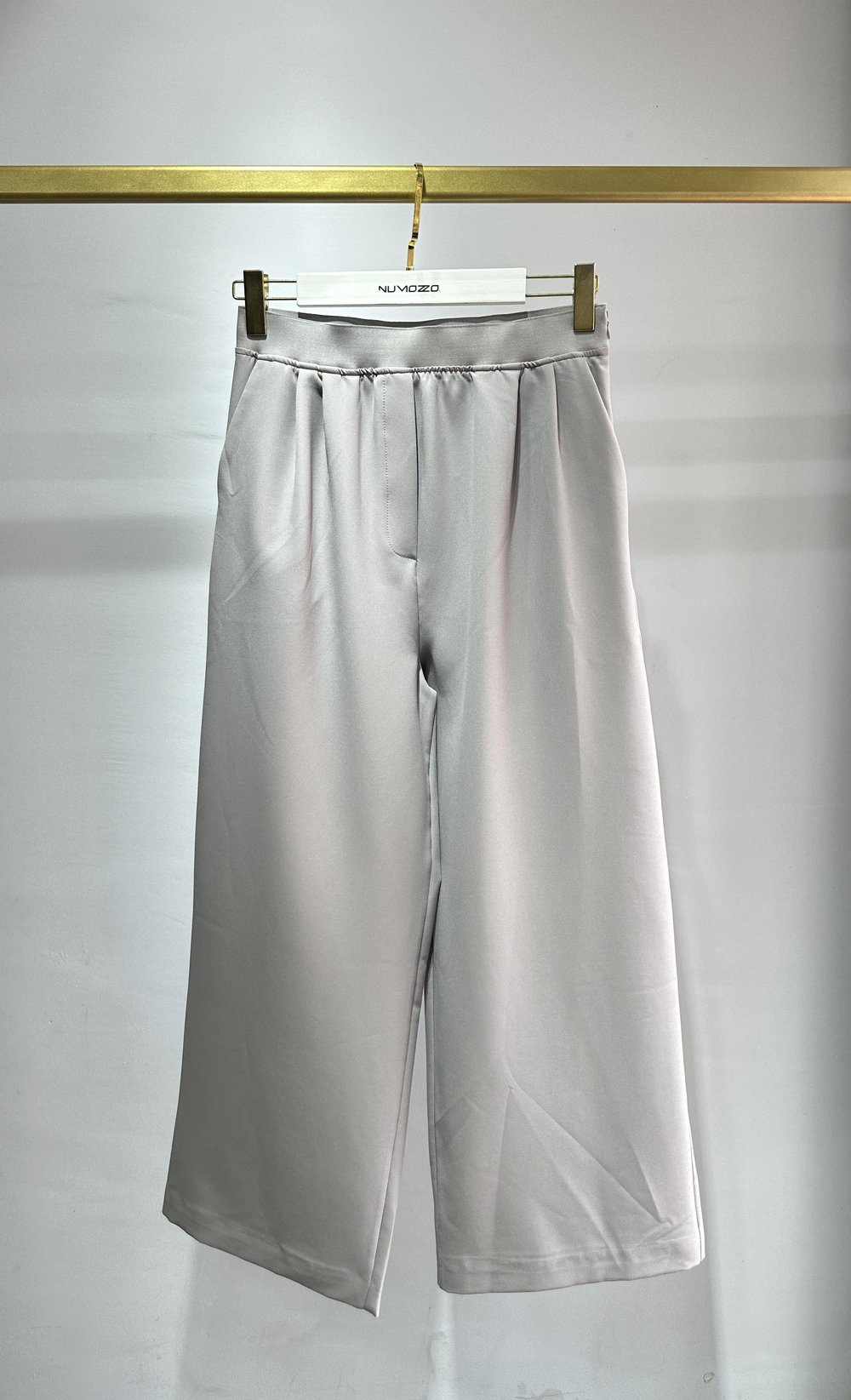 MİSSEMRAMİSS BEL LASTİKLİ KREP PANTALON GRİ