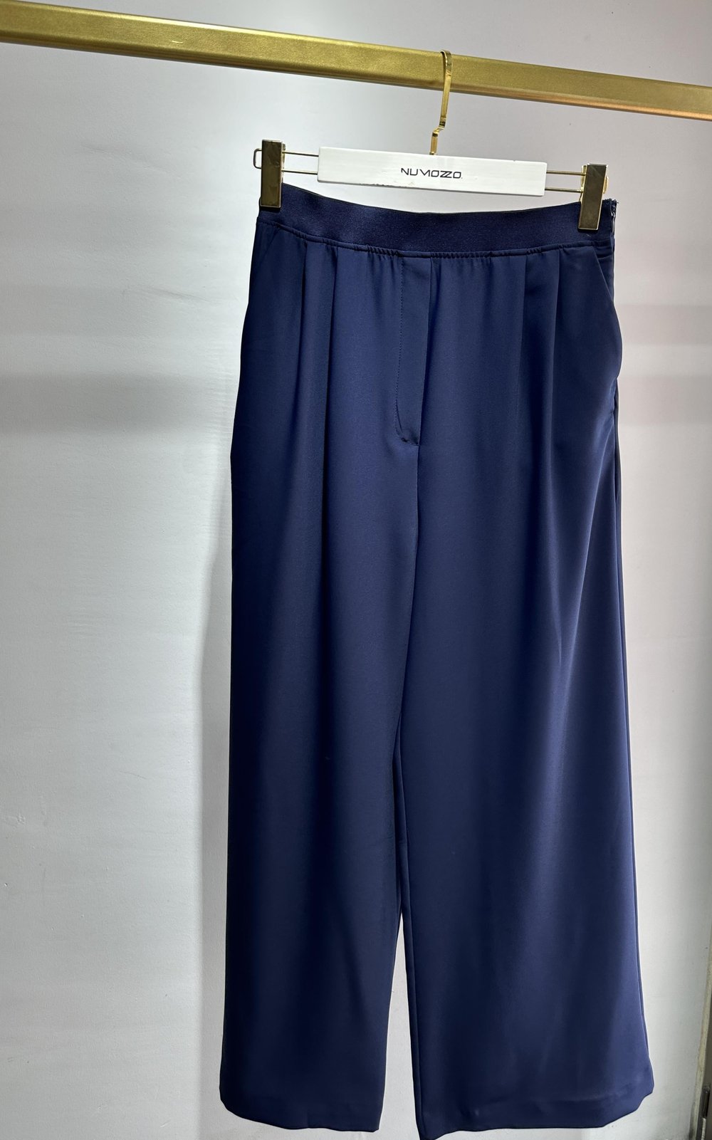 MİSSEMRAMİSS BEL LASTİKLİ KREP PANTALON LACİVERT 