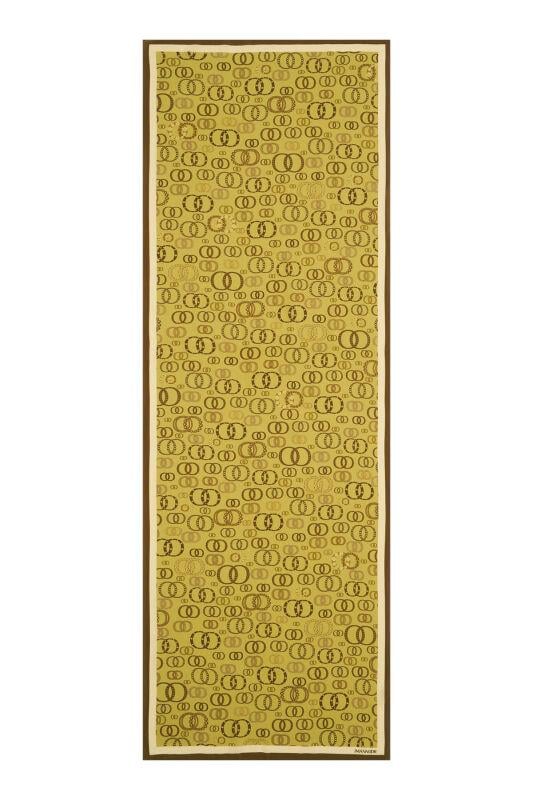 Mücevher Noor Sarı Floş Viskon Şal 70x210