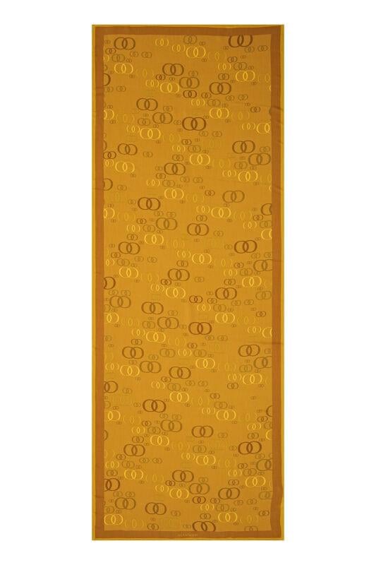 Serbest OO Açık Sarı Floş Viskon Şal 70x210