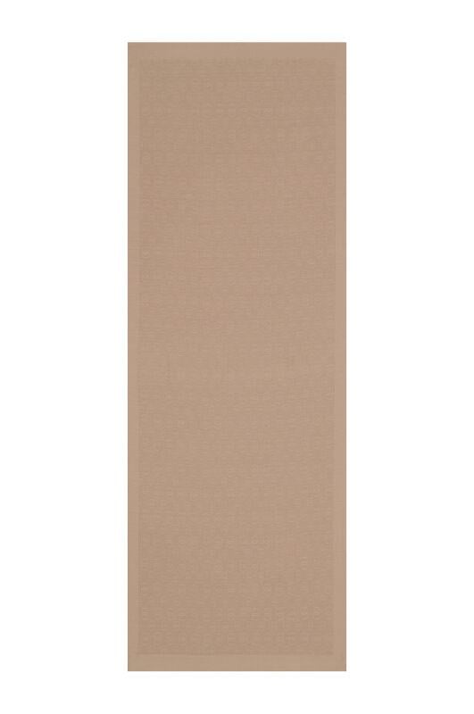 Zincir Desen Açık Kahverengi Pamuk İpek Şal 70x210