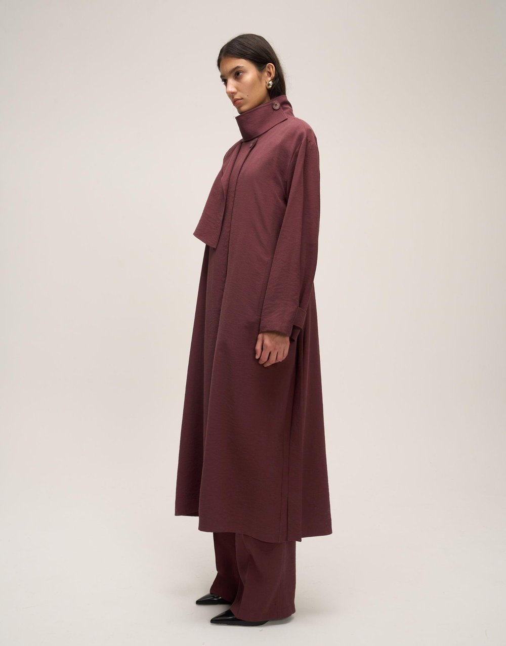 Aller Detaylı Modal Trenç Bordo