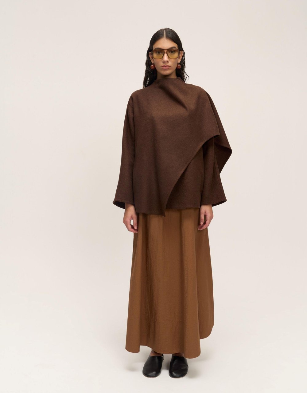 Atkılı Kaşe Bluz Kahve