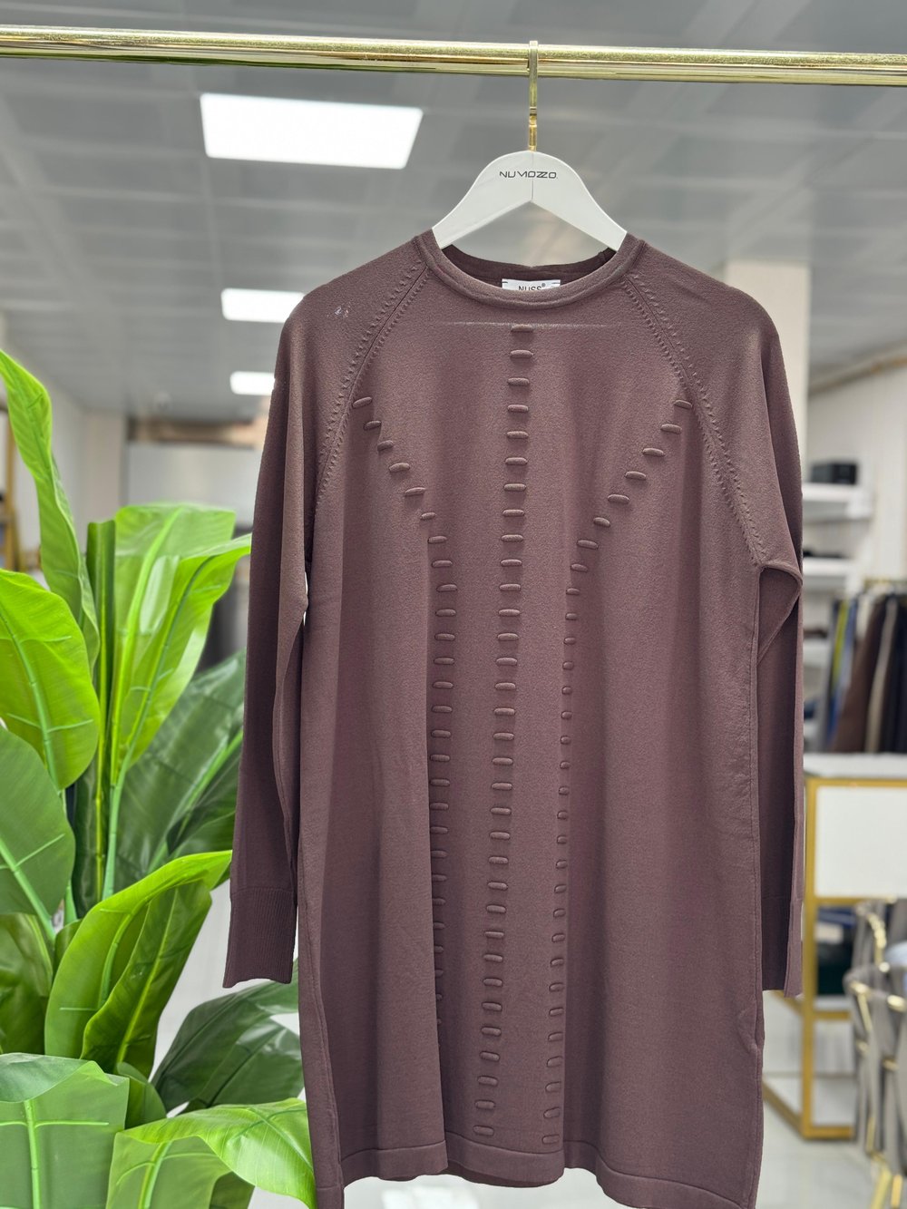 Desenli Tunik Kahve