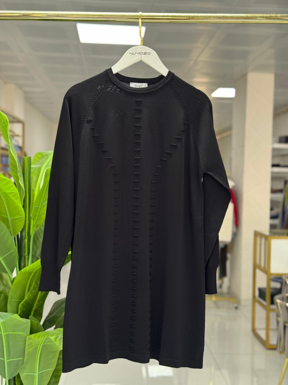 Desenli Tunik Siyah