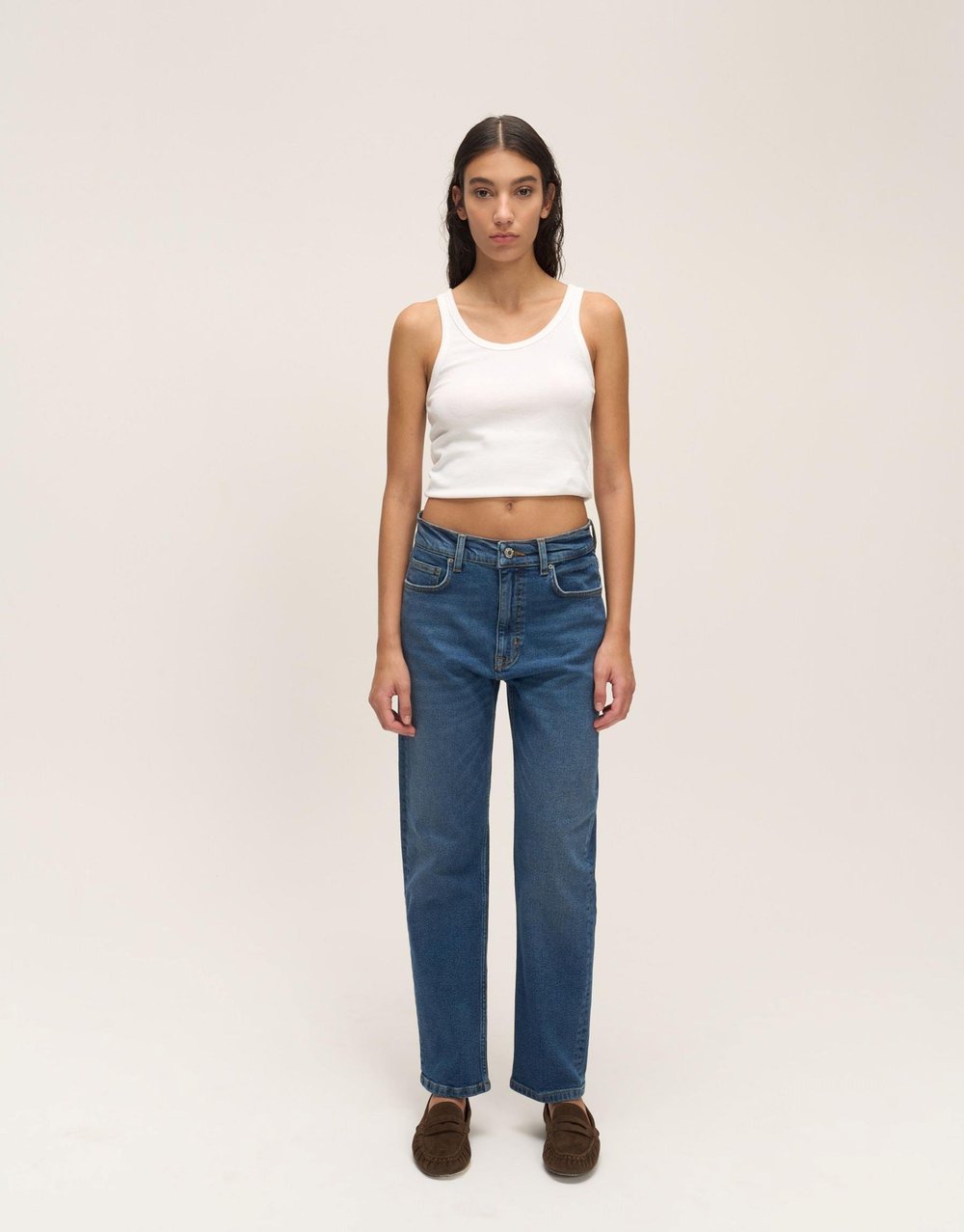 Fit Denim Pantolon Koyu Mavi