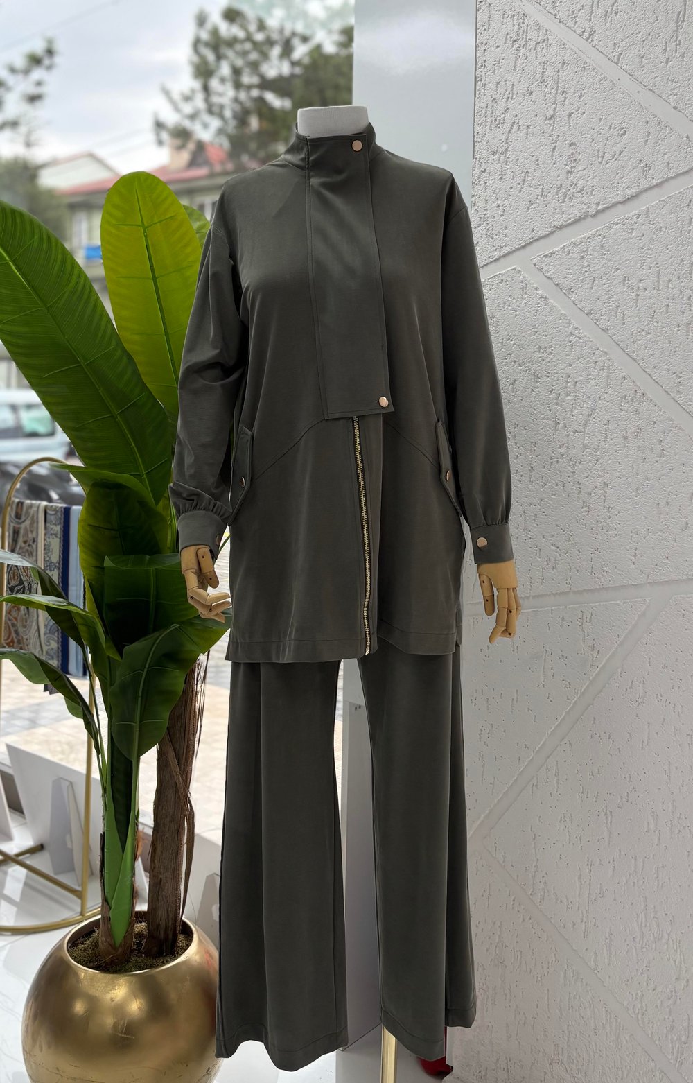 Hilay Gale Pantolonlu Takım Haki