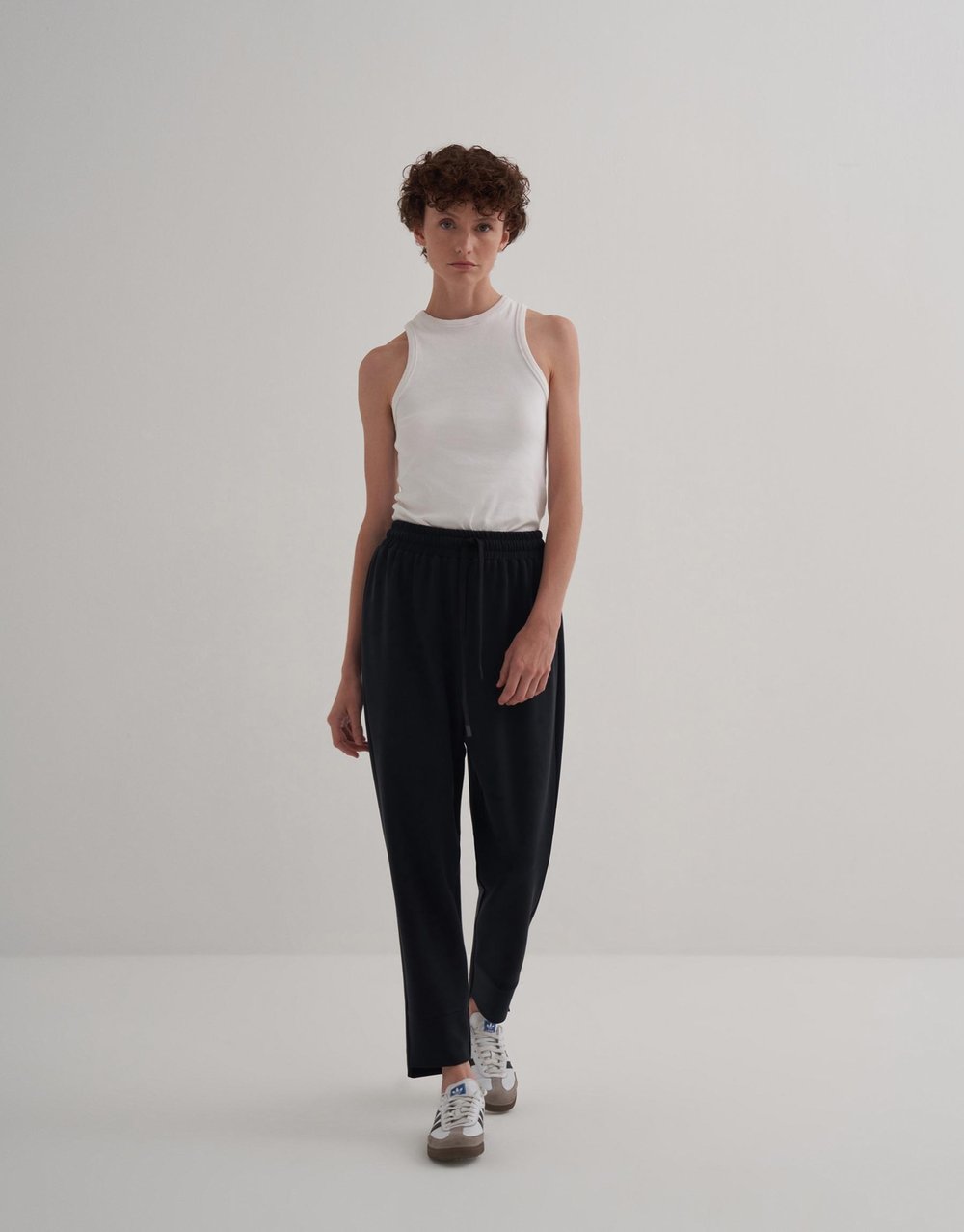 KK Design Modal Paça Detaylı Pantolon Siyah
