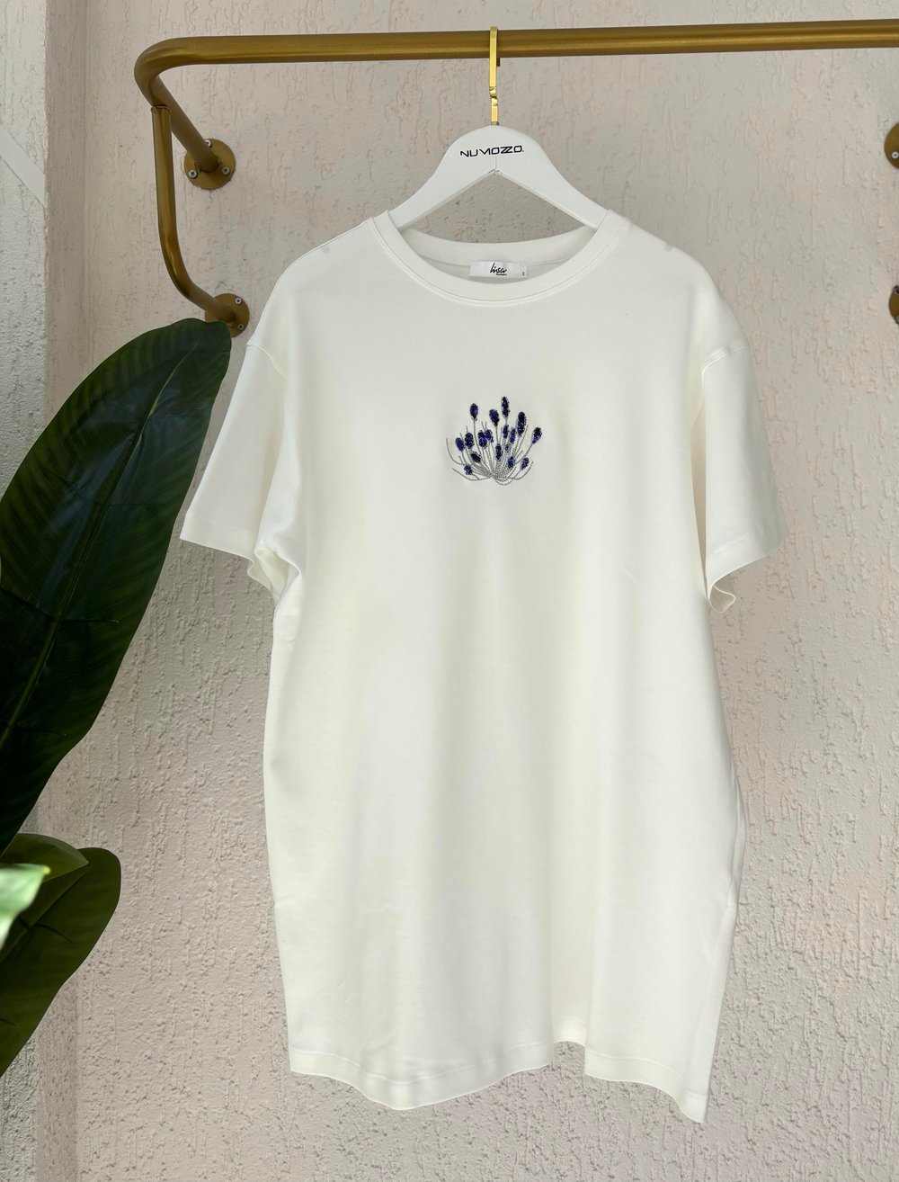 Lisa Exclusive Nakış Detay Tişört Beyaz