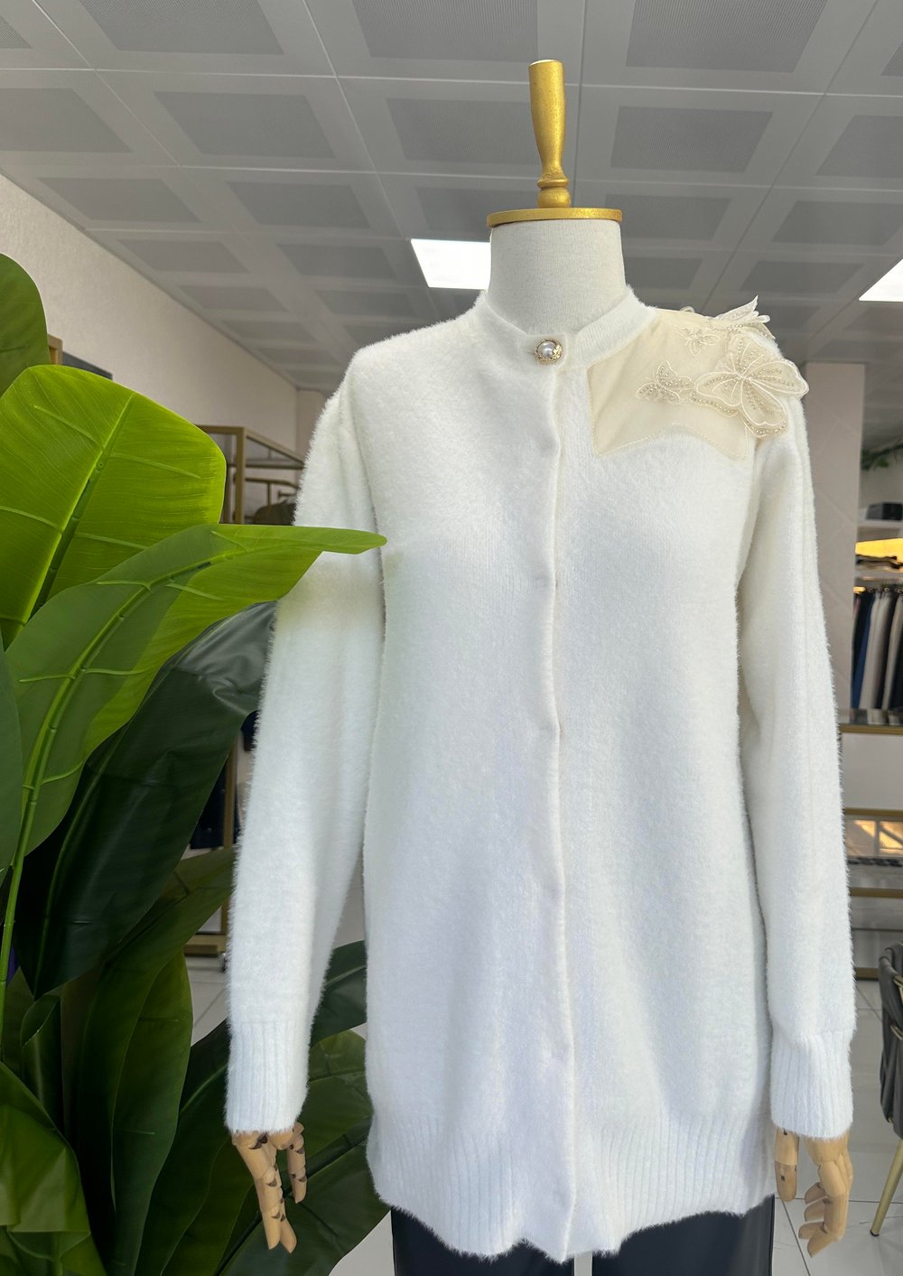 Missemramiss Special Angora Hırka Ekru