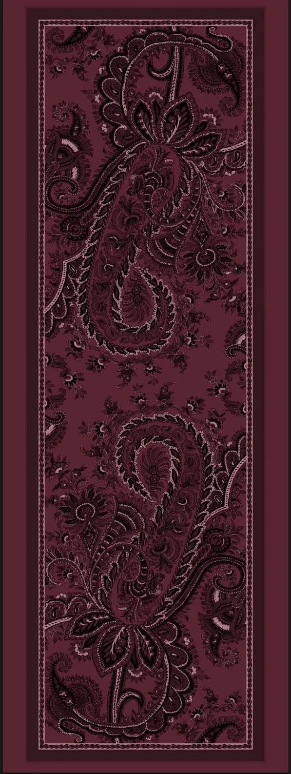 Moreno Silk Bordeaux Paisley