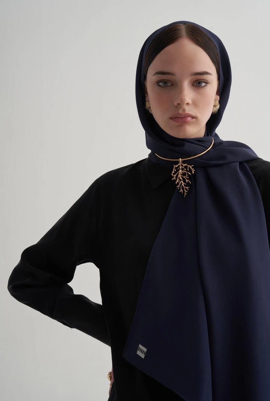 Navy Blue Silk