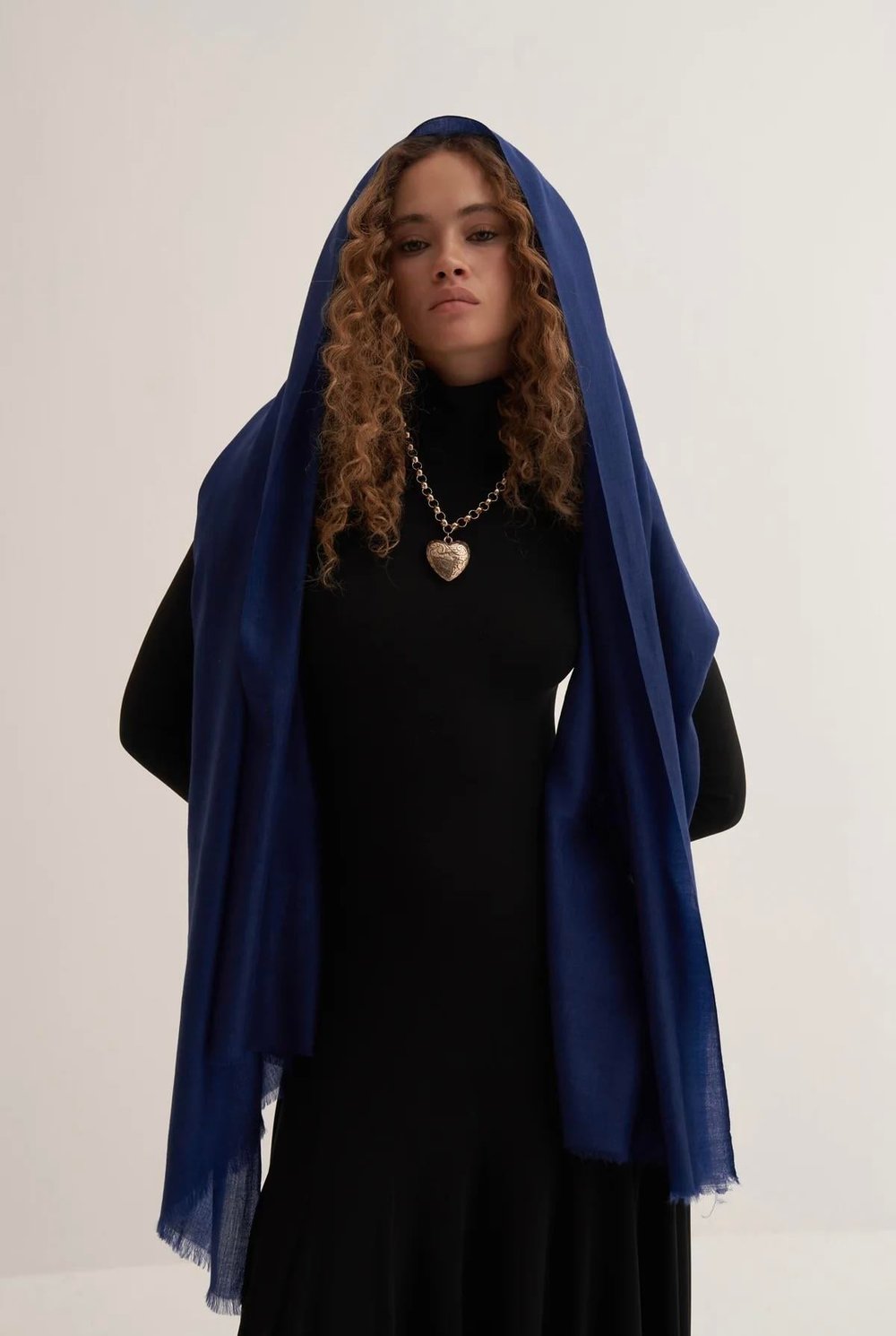 Navy Blue Soft Wool