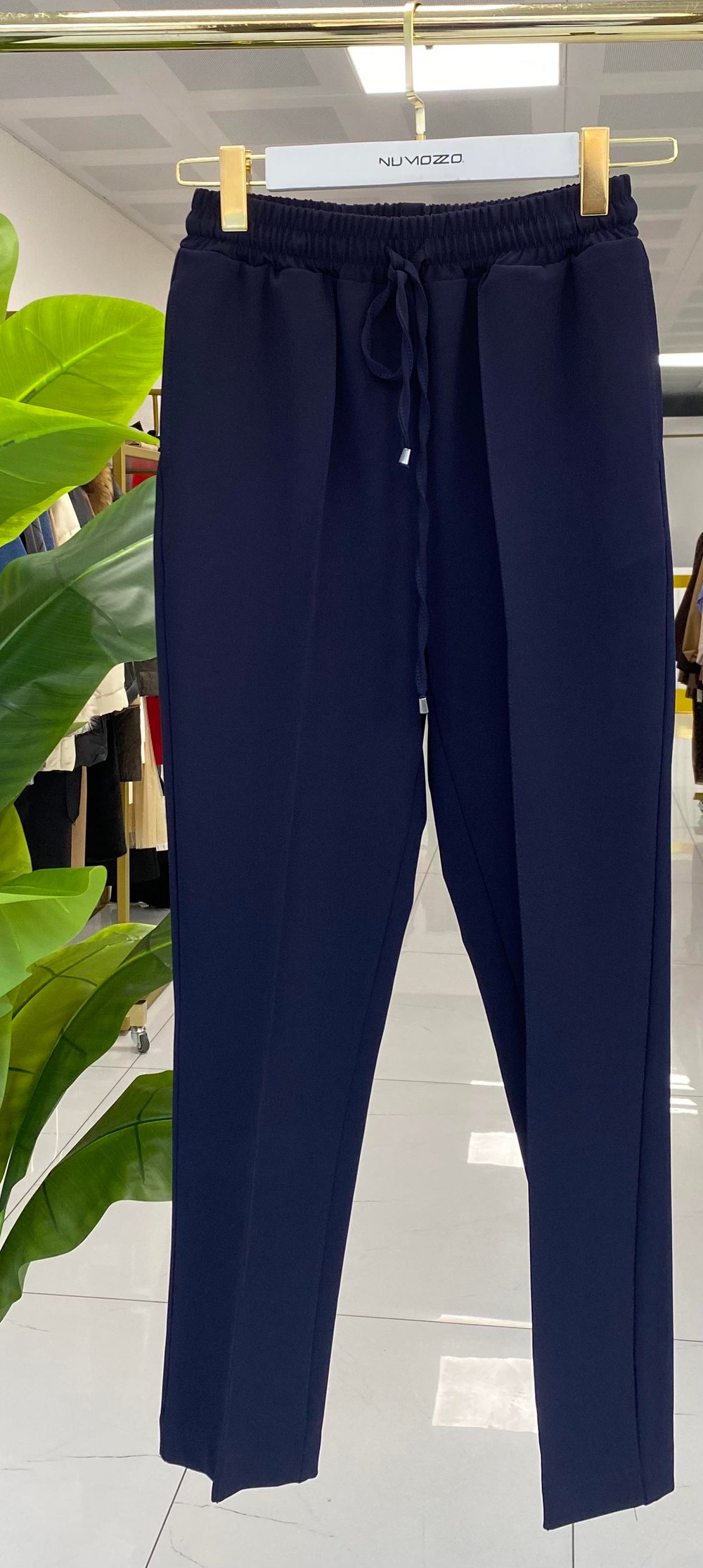 Sentez Yandan Cepli Bağcıklı Pantolon Lacivert