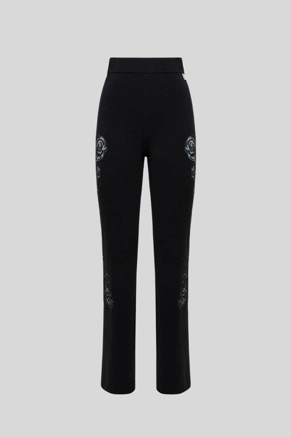 Blugirl Kadın Bol Paça Triko Pantalon Siyah