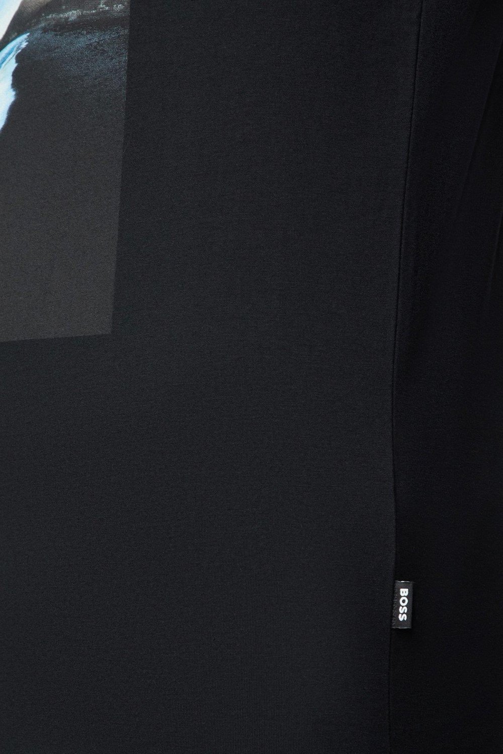 Boss Baskılı Regular Fit Bisiklet Yaka  Erkek T Shirt Siyah