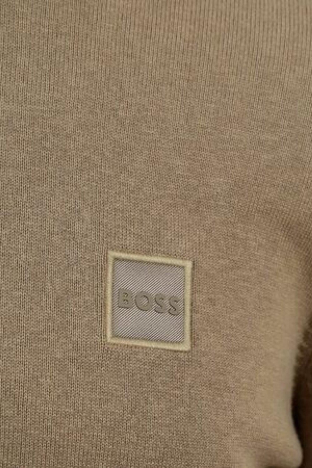 Boss Bisiklet Yaka Erkek Triko Kazak Haki 336