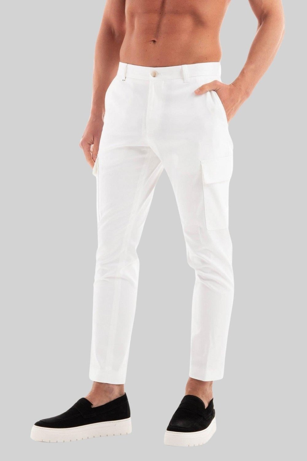 Boss C-Pepe Relaxed Fit Erkek Pantolon Beyaz 102