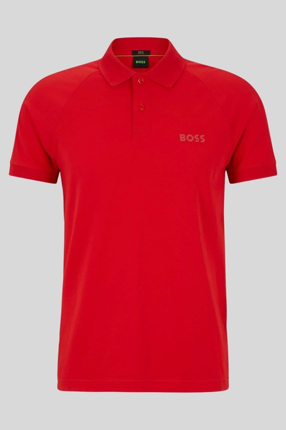 Boss Erkek Düğme Kapamalı Kısa Kollu Polo Yaka T-Shirt Kırmızı