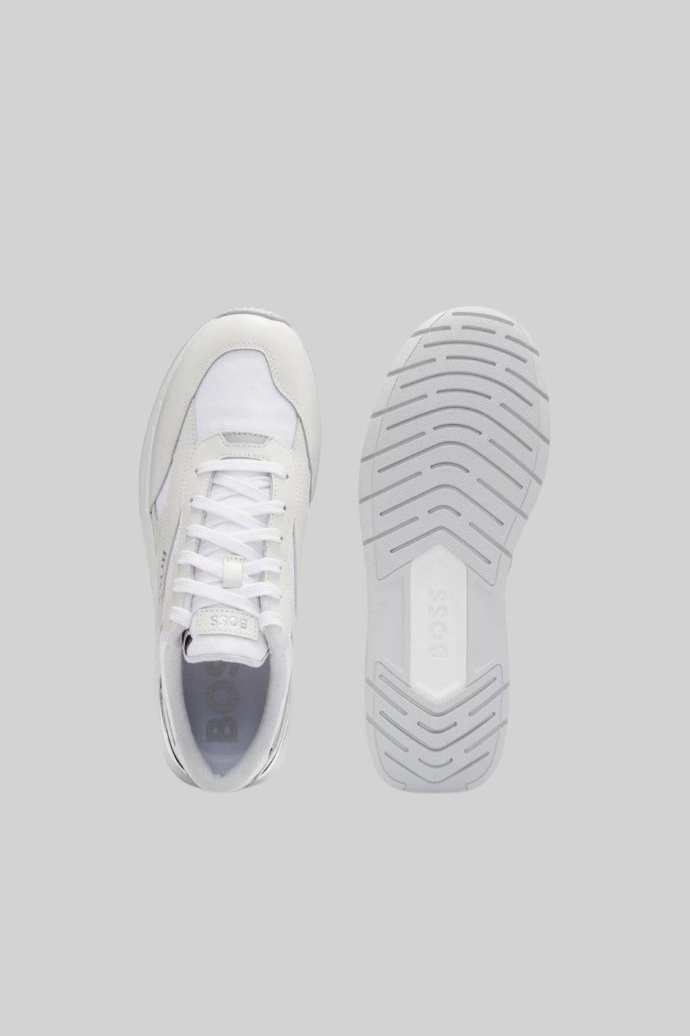 Boss Erkek Logolu Sneaker Ayakkabı Beyaz 100