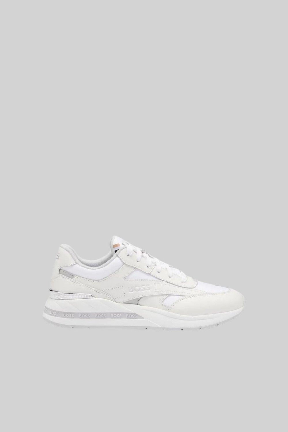 Boss Erkek Logolu Sneaker Ayakkabı Beyaz 100