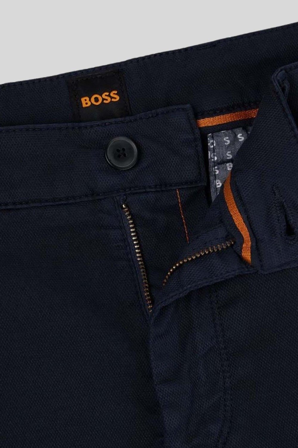 Boss Erkek Pamuklu Fermuarlı Pantolon Lacivert