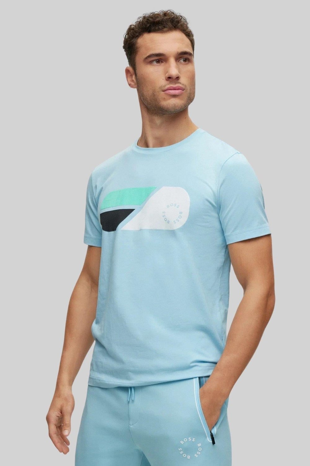 Boss Erkek Regular Fit T-Shirt Mavi 460