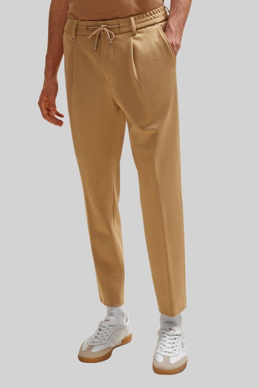 Boss Erkek Relaxed Fit Erkek Pantolon Bej 260