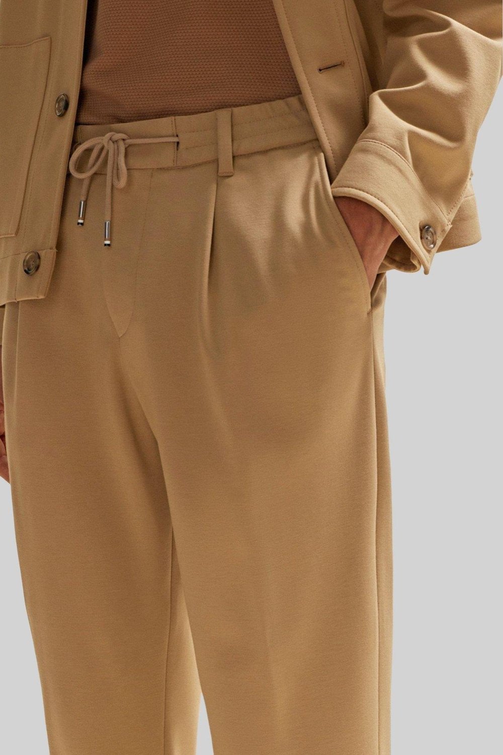 Boss Erkek Relaxed Fit Erkek Pantolon Bej 260