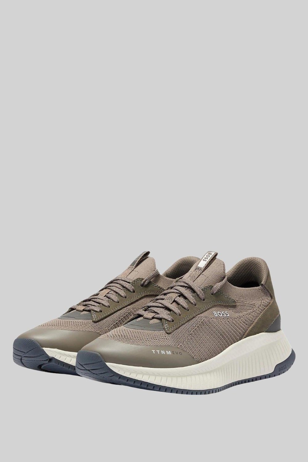 Boss Erkek Titanium Evo Bağcıklı Marka Logolu Spor Stil Sneaker Bej 301