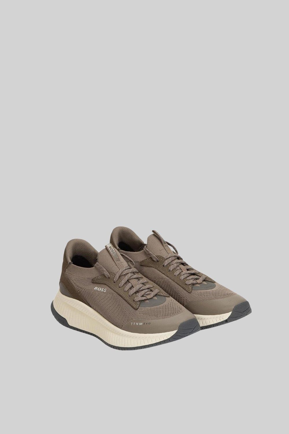 Boss Erkek Titanium Evo Bağcıklı Marka Logolu Spor Stil Sneaker Bej 301