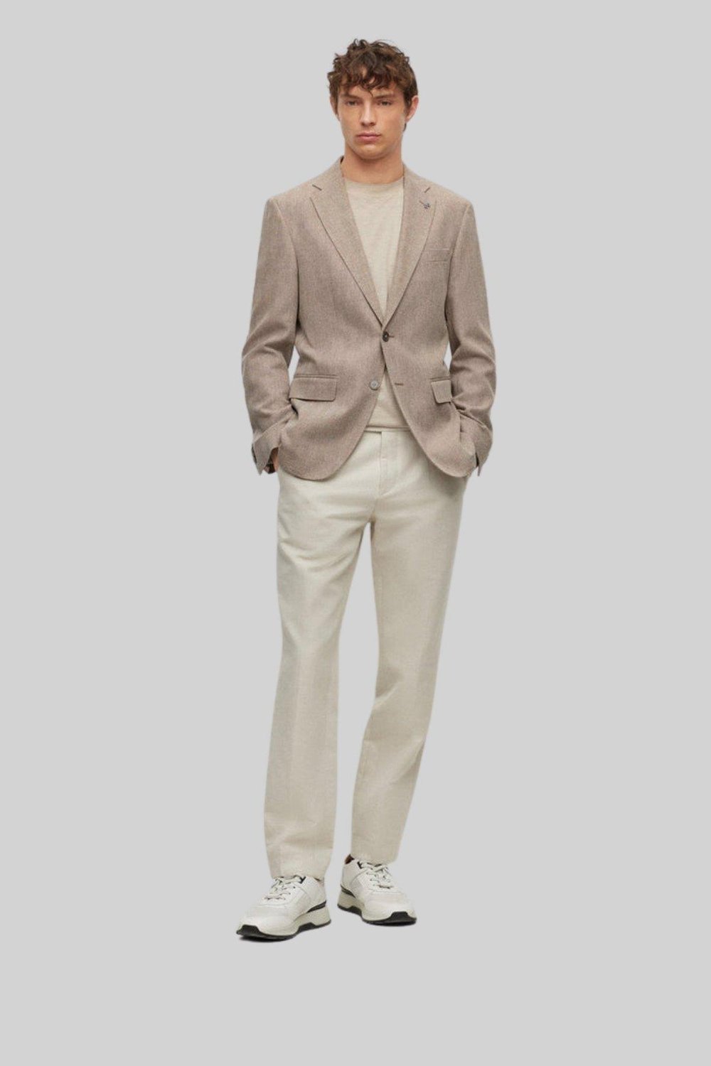 Boss Hutson Elbow Erkek Blazer Bej 260