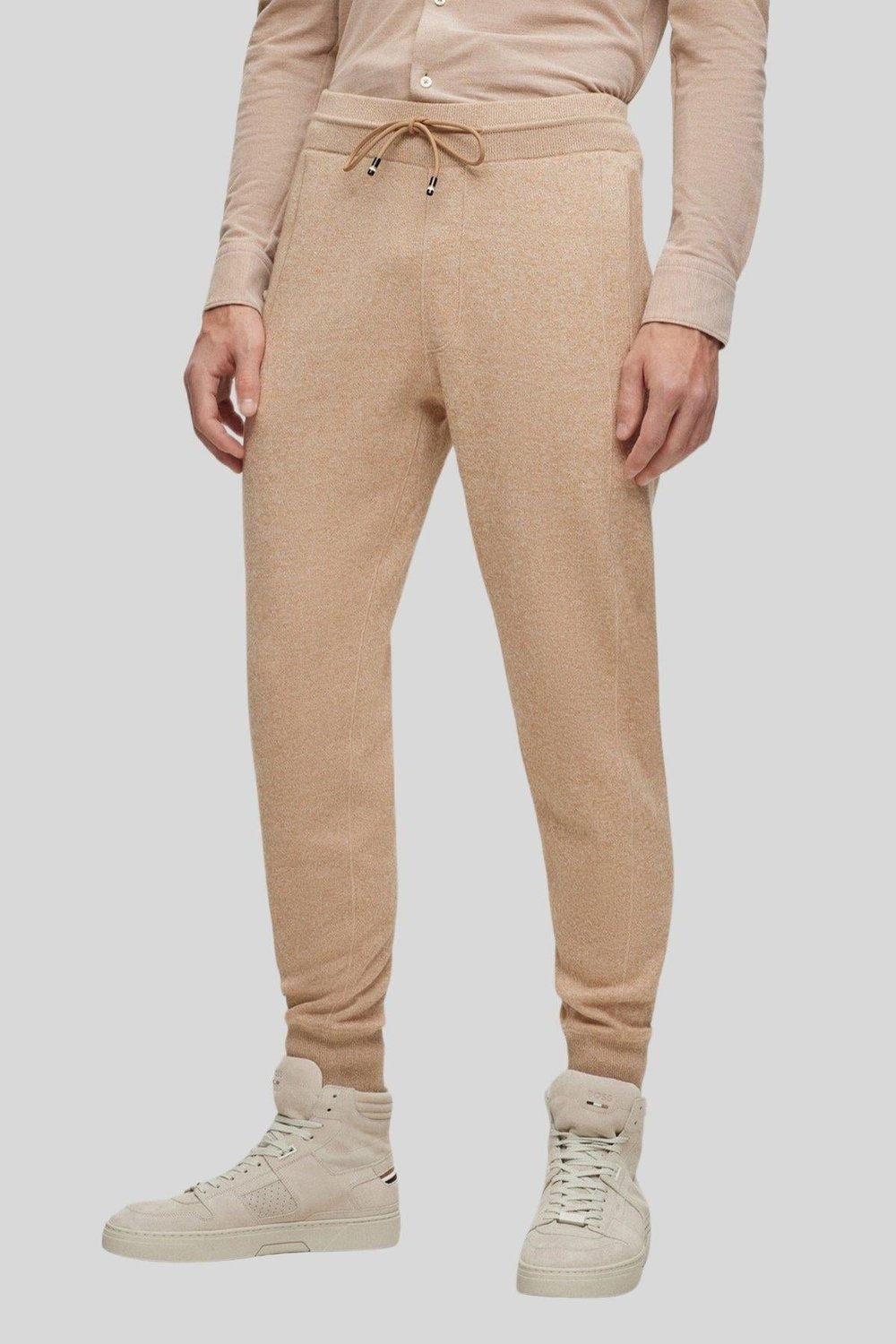 Boss Jogger Yünlü Erkek Eşofman Bej