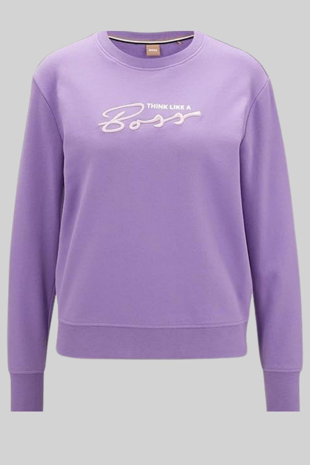 Boss Kadın Motifli Regular Fit Sweatshirt Mor