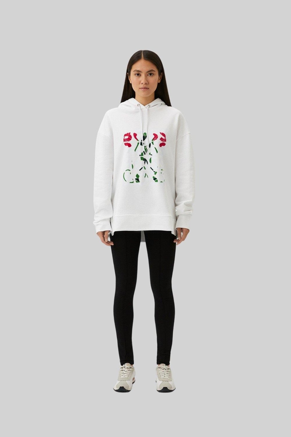 Boss Kapüşonlu Regular Fit Kadın Sweatshirt Beyaz 100
