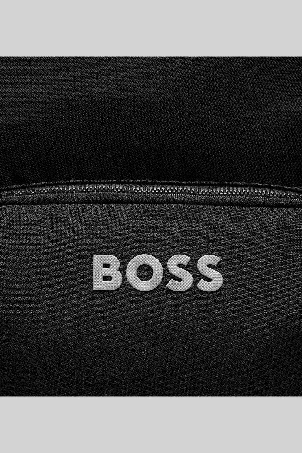 Boss Marka Logolu İki Bölmeli Erkek Sırt Çantası Siyah