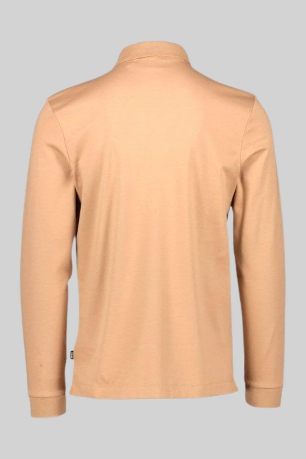 Boss Marka Logolu Uzun Kollu Erkek Polo Yaka T-Shirt Bej 260