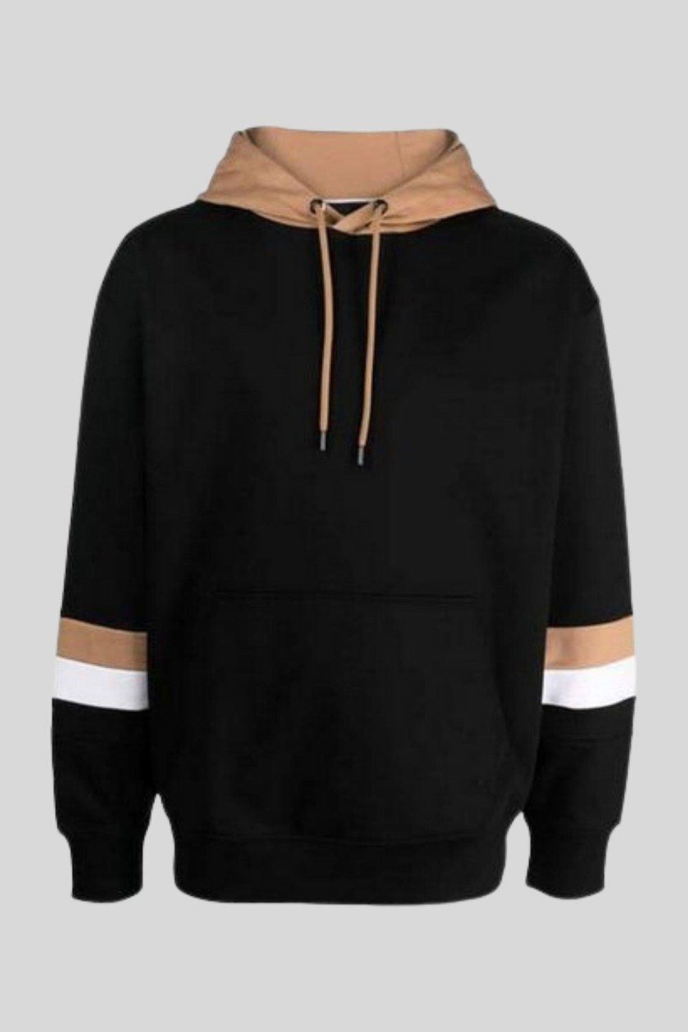 Boss Oversize Kapüşonlu Erkek Sweatshirt Siyah