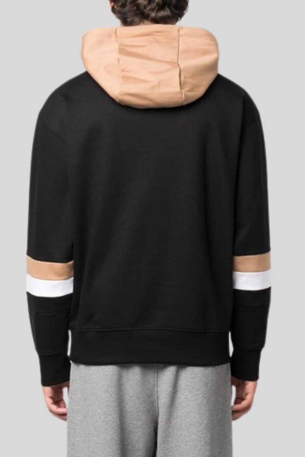 Boss Oversize Kapüşonlu Erkek Sweatshirt Siyah