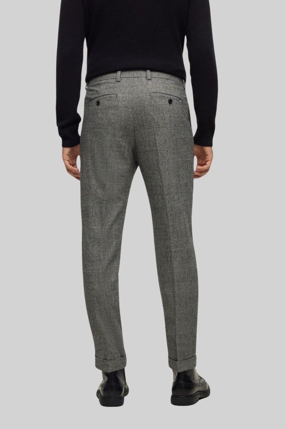 Boss P-Perin Pleat Erkek Pantolon Siyah